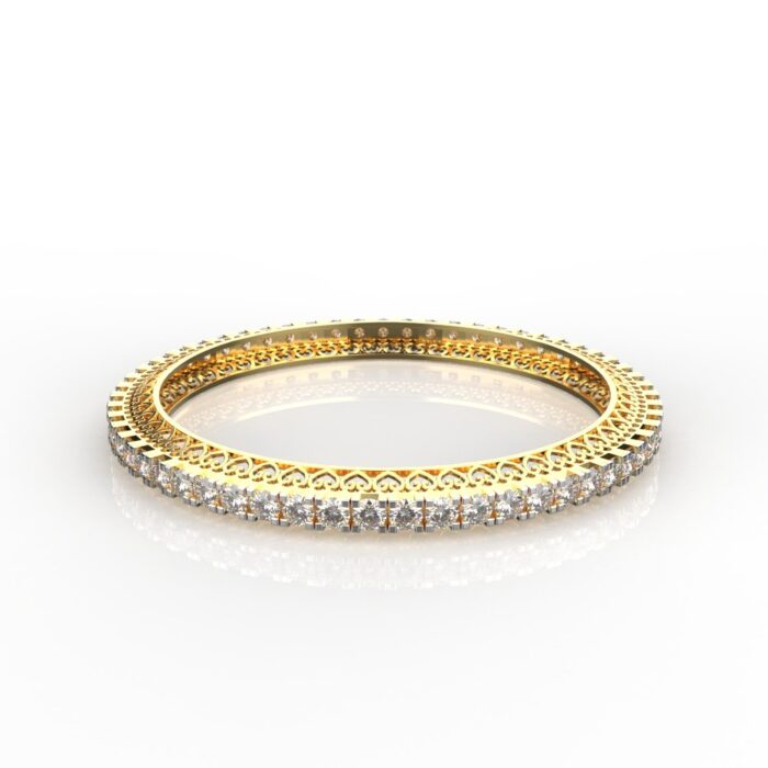 Avarta Jewellery 15 Cents Line Diamond Bangle with Lab Grown Diamonds - Image 5