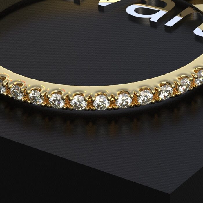 Avarta 18K Gold Moissanite Eternity Ring - Image 2