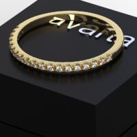 Avarta Jewellery 18K Gold Diamond Half Eternity Ring - Image 3