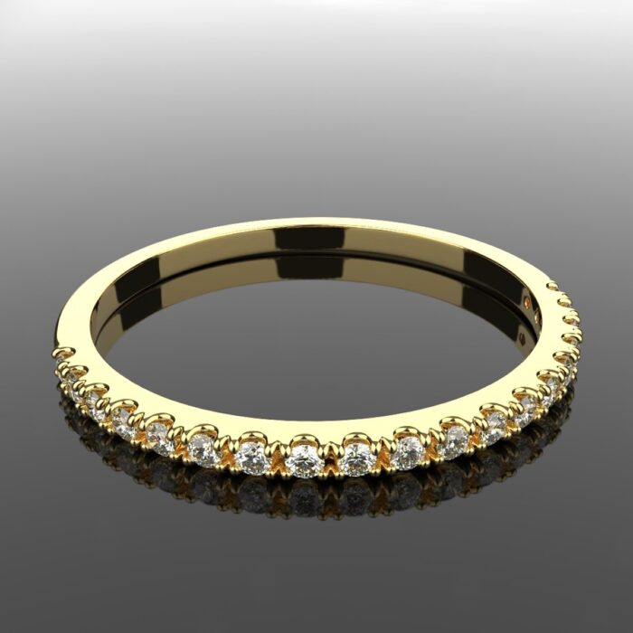 Avarta 18K Gold Moissanite Eternity Ring - Image 4