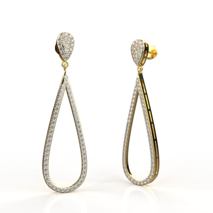 Avarta Jewellery 14k Enchantic Moissanite Diamond Dangler Earrings