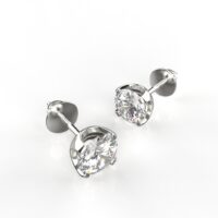 Avarta Jewellery Sterling Silver 0.80 Carat Solitaires Stud Earrings - Image 4