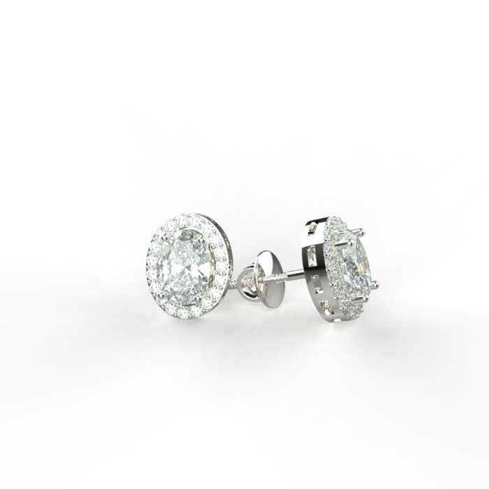 Avarta Jewellery 92.5 Sterling Silver Solitaire Studs Earrings With American Diamonds For Girls & Women