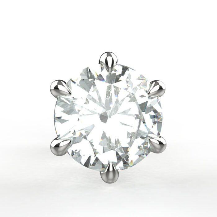 Avarta Jewellery 92.5 Sterling Silver 1 Carat Each Unisex Solitaire Studs Earrings for Girls & Women - Image 3