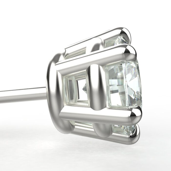 Avarta Jewellery 92.5 Sterling Silver 1 Carat Each Unisex Solitaire Studs Earrings for Girls & Women - Image 4