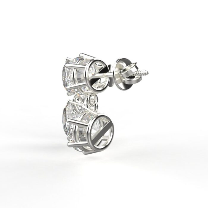 Avarta Jewellery 92.5 Sterling Silver 10 Carat Moisanite Earring - Image 2