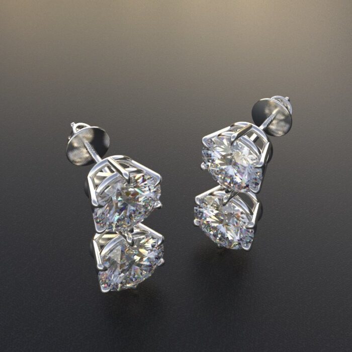 Avarta Jewellery 92.5 Sterling Silver 10 Carat Moisanite Earring - Image 3