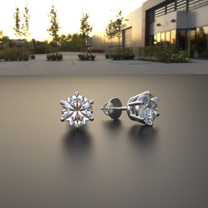 Avarta Jewellery 92.5 Sterling Silver 1.50 Carat Each Solitaire Stud Earrings for Girls & Women - Image 4