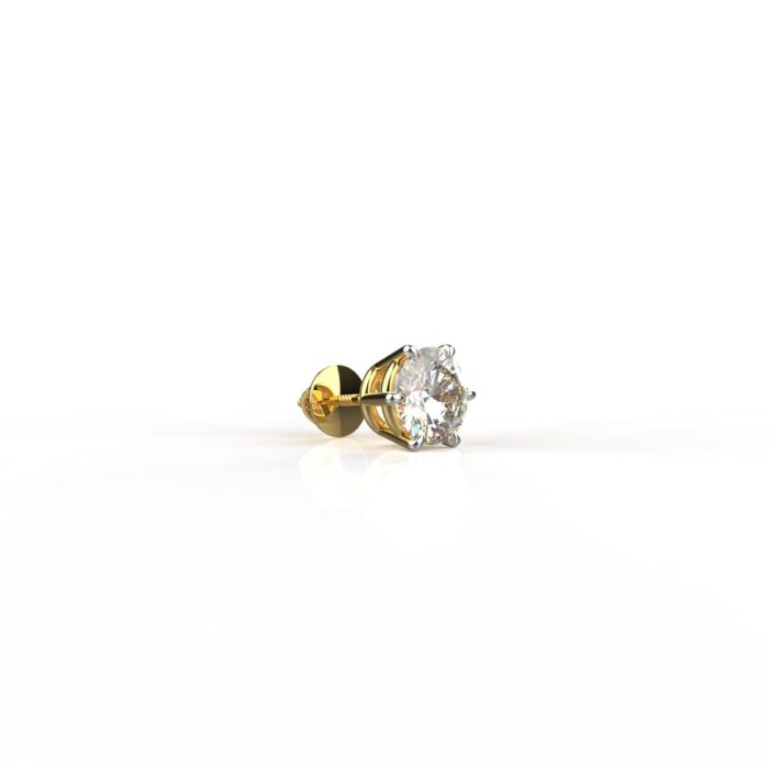 Avarta Jewellery 92.5 Sterling Silver 1.25 Carat Unisex Moissanite Solitaire Studs Earring- Single Pcs