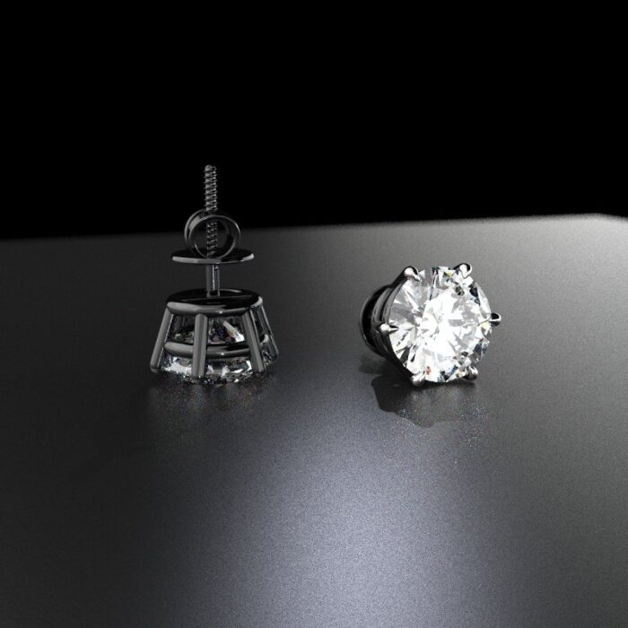 Avarta Jewellery 92.5 Sterling Silver 2 Carat Solitaire With Black Polish - Image 3