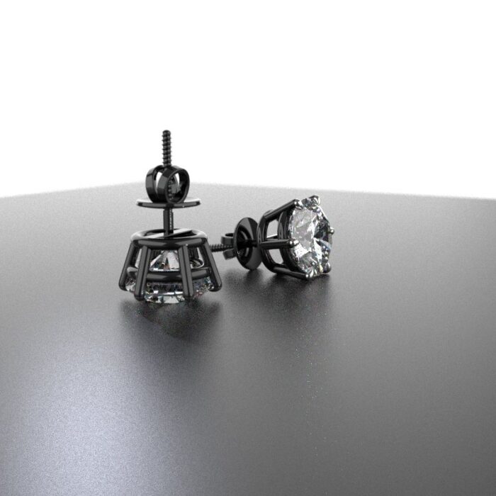 Avarta Jewellery 92.5 Sterling Silver 2 Carat Solitaire With Black Polish - Image 4