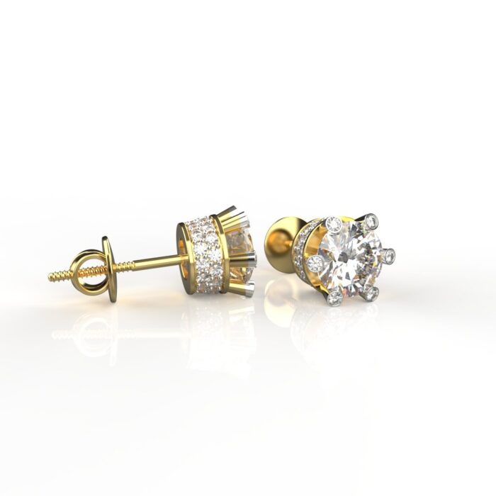 Avarta Jewellery Gold 2.87 Carat Moissanite Solitaire Studs - Image 8