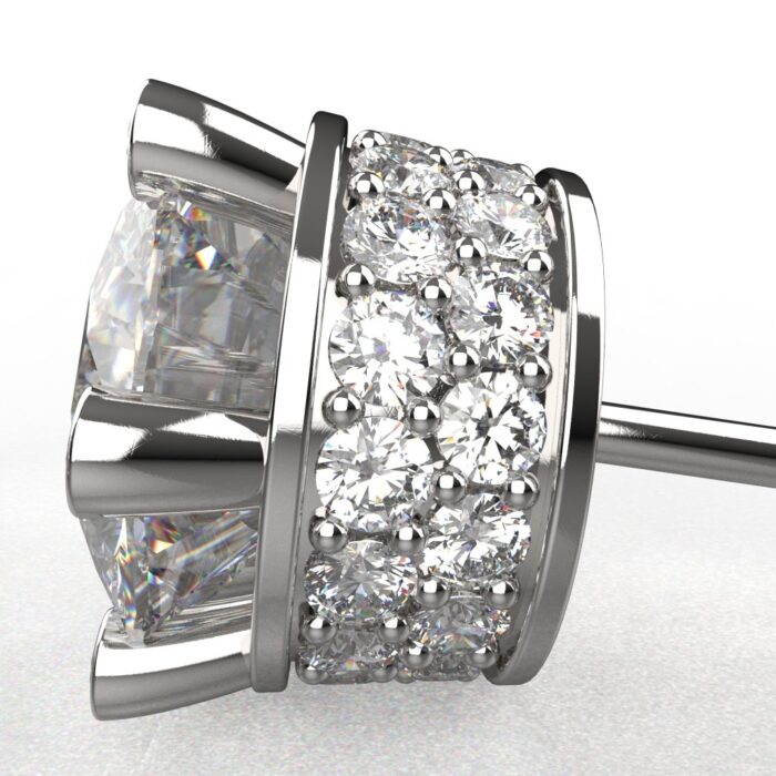 Avarta Sterling Silver 2 Carat Each Solitaire Designer Stud Earrings for Girls & Women - Image 8