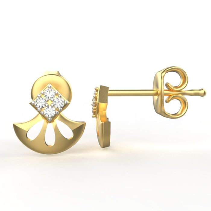 Avarta Jewellery 18K Hallmarked Gold Certified Diamond Studs Earring For Kids, Girls & Women - Image 3