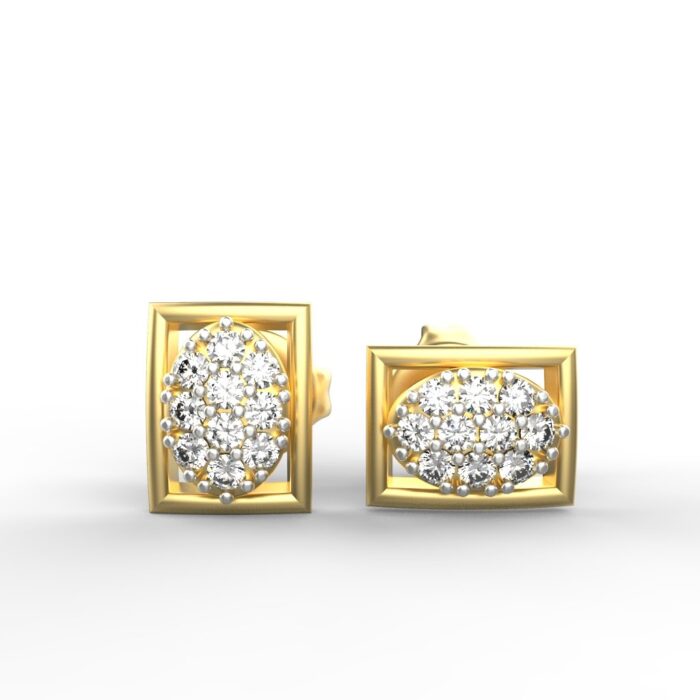 Avarta Jewellery 18K Hallmarked Gold Certified Diamond Studs Earring For Kids, Girls & Women