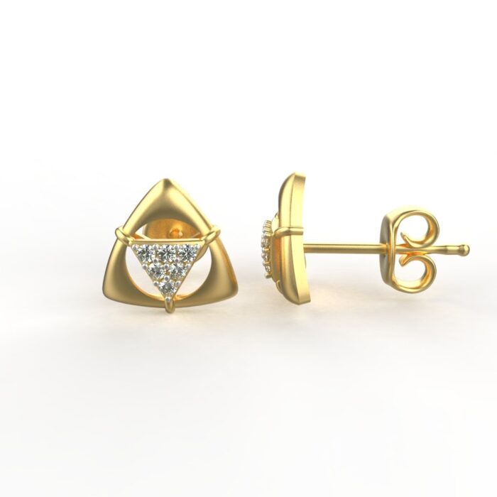 Avarta Jewellery 18K Hallmarked Gold Certified Diamond Studs Earring For Kids, Girls & Women - Image 3
