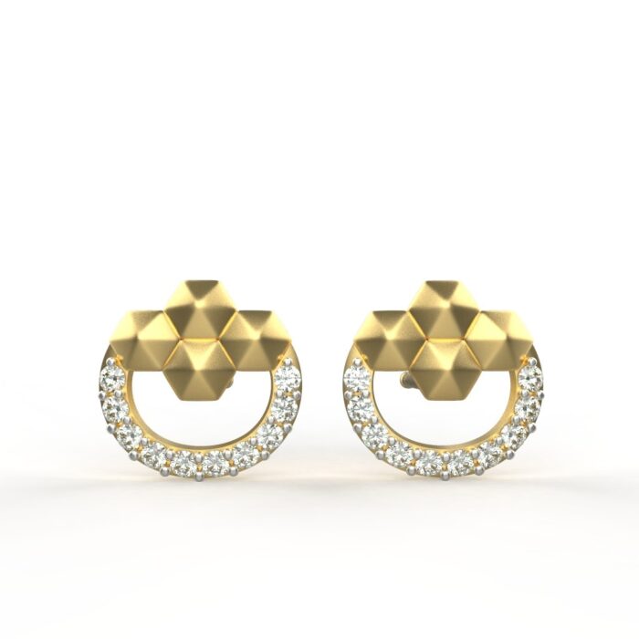 Avarta Jewellery 18K Hallmarked Gold Certified Diamond Studs Earring For Kids, Girls & Women