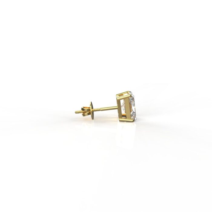 Avarta Jewellery 92.5 Sterling Silver 2 Carat Princess Cut Solitaire Unisex Stud Earring - Single Pcs - Image 4