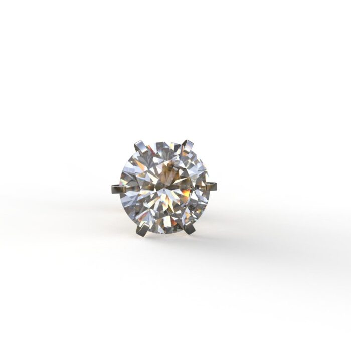 Avarta Jewellery 18k Gold 2 Carat Moissanite Solitaire Stud Earrings - Single Pcs - Image 3