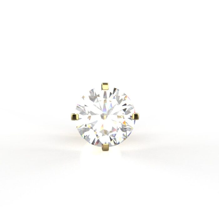 Avarta Jewellery 18k Gold 1.50 Carat Unisex Solitaire Studs - Single Pcs - Image 5