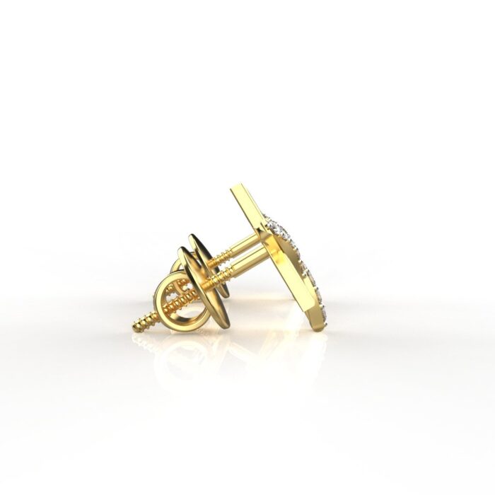 Avarta Jewellery 18K Gold & Certified Diamond Trinity Studs Earrings - Image 8