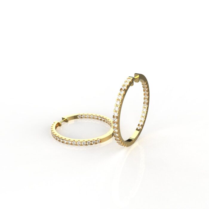 Avarta Gold Diamond Bali Earring For Girls and Women - Image 2