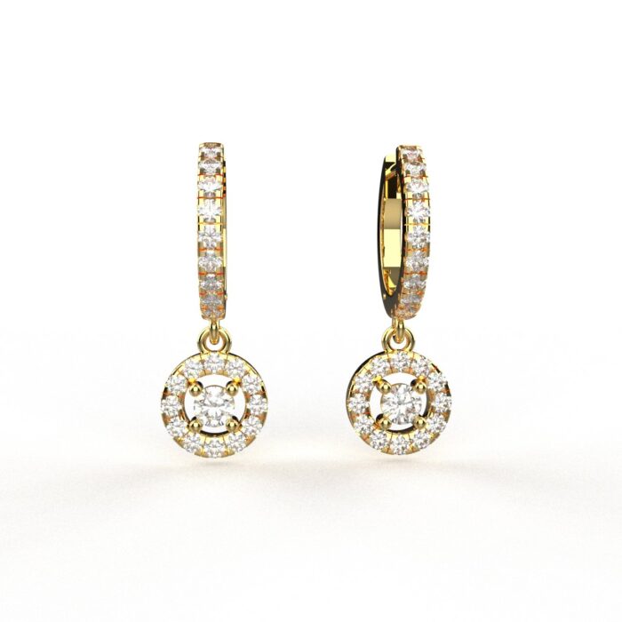 Avarta 18k Gold Moissanite Bali Dangler - Image 5