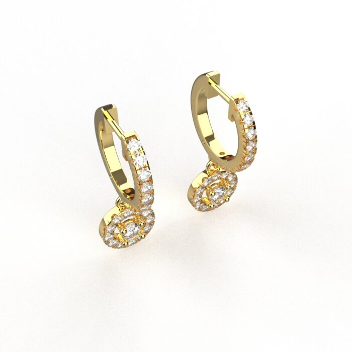 Avarta 18k Gold Moissanite Bali Dangler - Image 4
