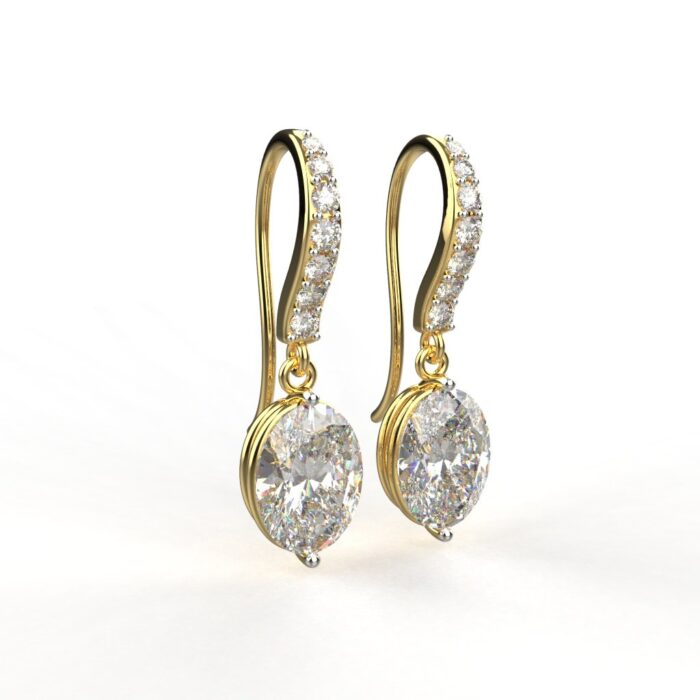 Avarta Jewellery Mystic Moissanite Gold Drop Earrings - Image 5