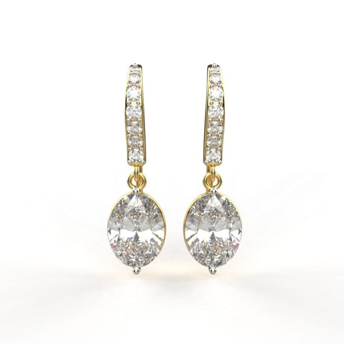 Avarta Jewellery Mystic Moissanite Gold Drop Earrings - Image 2