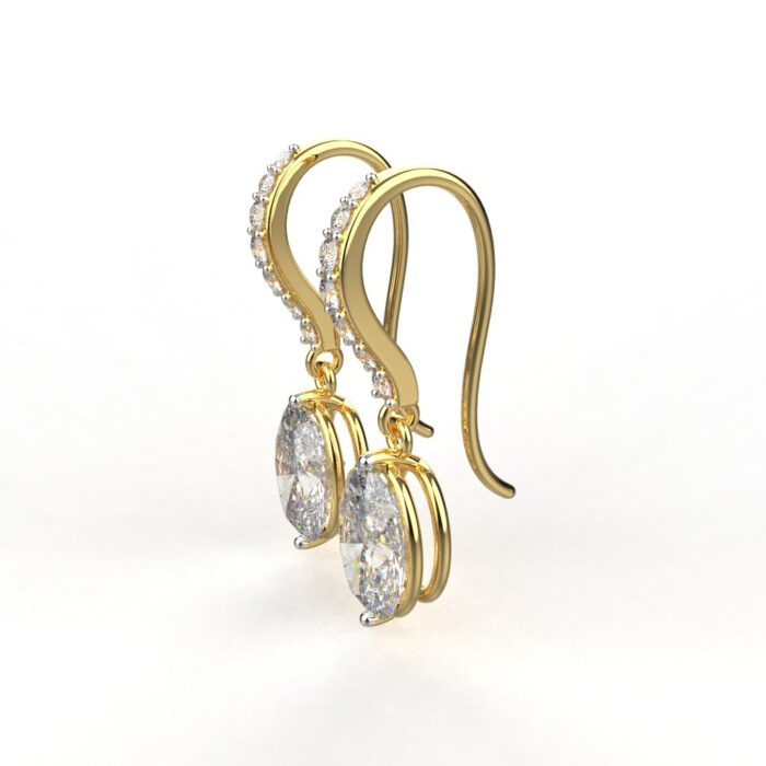 Avarta Jewellery Mystic Moissanite Gold Drop Earrings - Image 3