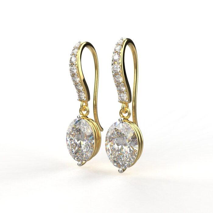 Avarta Jewellery Mystic Moissanite Gold Drop Earrings