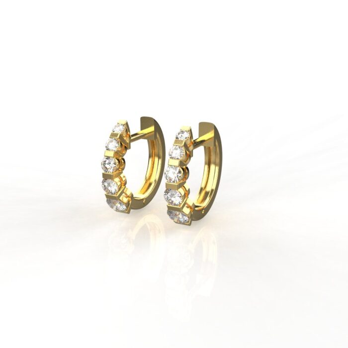 Avarta Jewellery Gold Lab Grown Diamond Bali Earring - Image 2