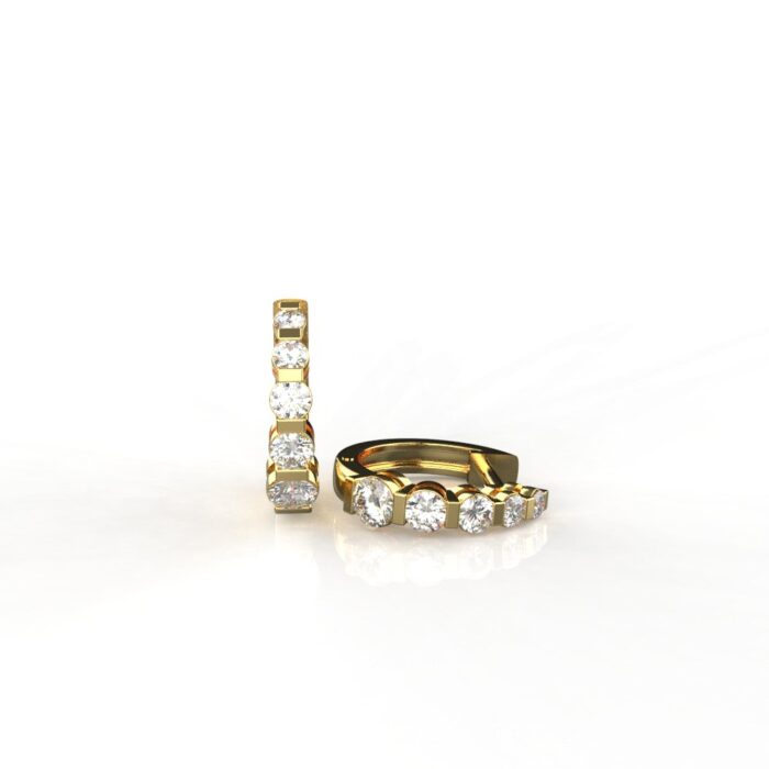 Avarta Jewellery Gold Lab Grown Diamond Bali Earring - Image 4