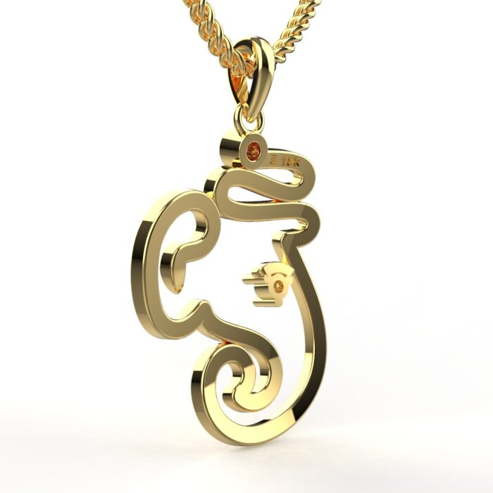 Avarta 18k Gold Diamond Ganesh Pendant - Image 3