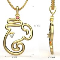 Avarta 18k Gold Diamond Ganesh Pendant - Image 4