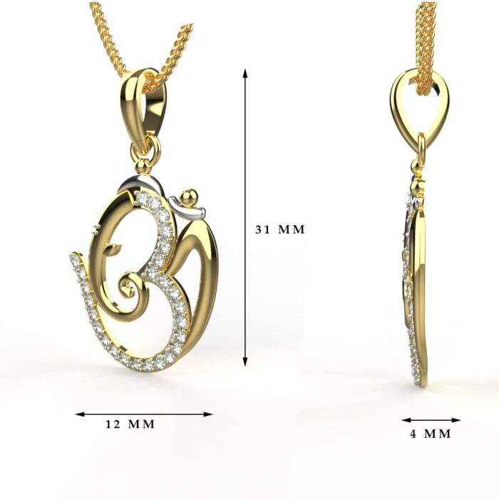 Avarta 18k Om Pendant for Kids, Girls & Women - Image 4
