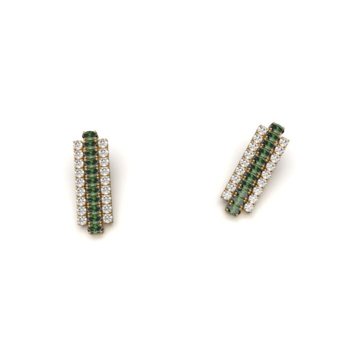 Avarta Gold Polished Green Onyx Necklace With Earring - Image 9