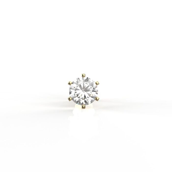 Avarta Gold 70 Cent Moissanite Solitaire Nosepin - Image 4