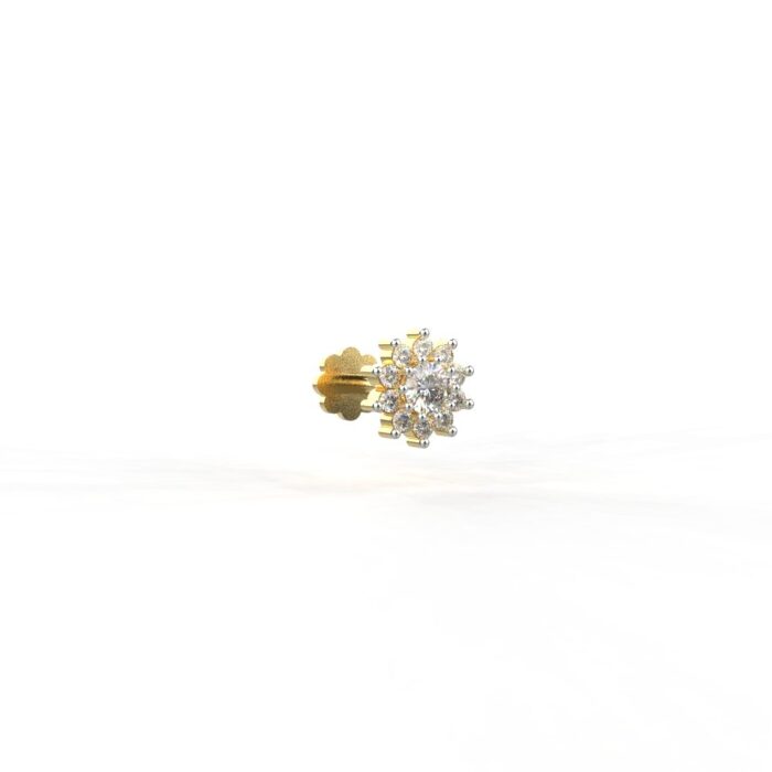 Avarta Jewellery Sparkle Flora Diamond Nose Stud - Image 4