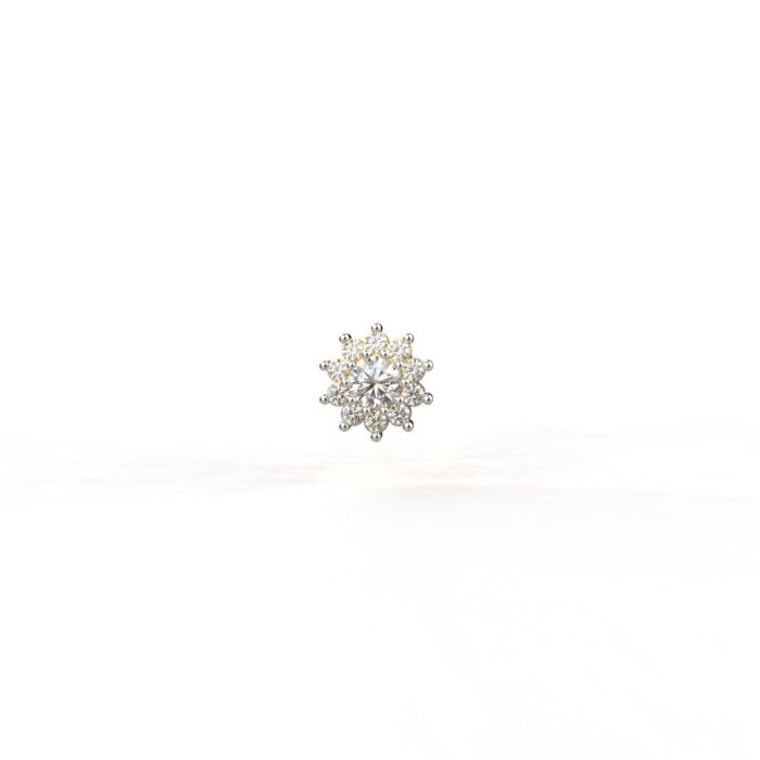 Avarta Jewellery Sparkle Flora Diamond Nose Stud - Image 3