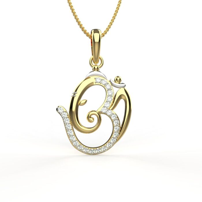 Avarta 18k Om Pendant for Kids, Girls & Women