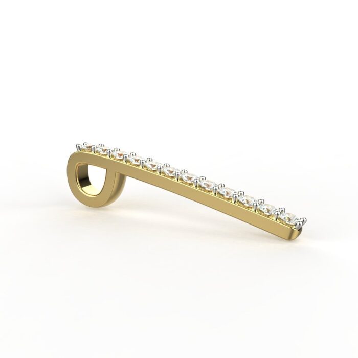 Avarta Jewellery 18k Gold Line Diamond Pendant for Girls & Women - Image 2