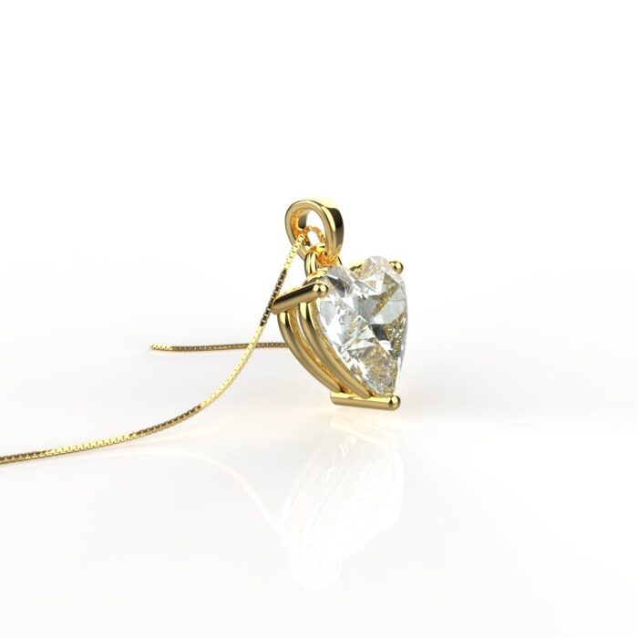 Avarta Jewellery Sterling Silver Solitaire Heart Pendant For Girls & Women - Image 3