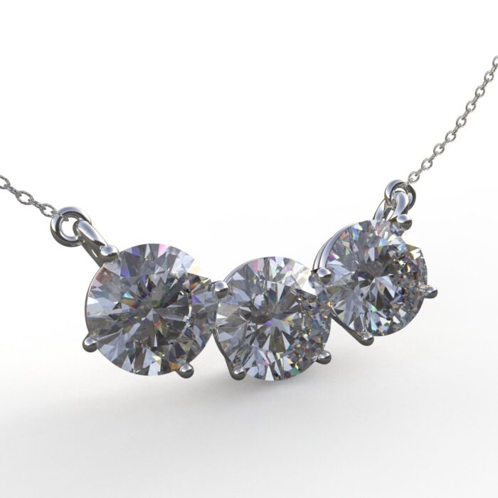 Avarta Sterling Silver 3 Carat Solitaire Pendant With Chain For Girls & Women - Image 6