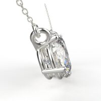 Avarta Sterling Silver 3 Carat Solitaire Pendant With Chain For Girls & Women - Image 5