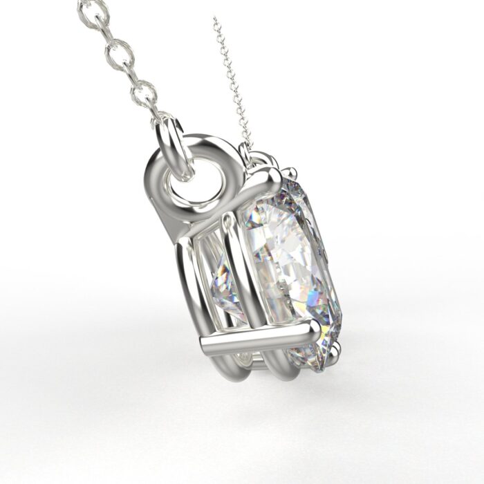 Avarta Sterling Silver 3 Carat Solitaire Pendant With Chain For Girls & Women - Image 5