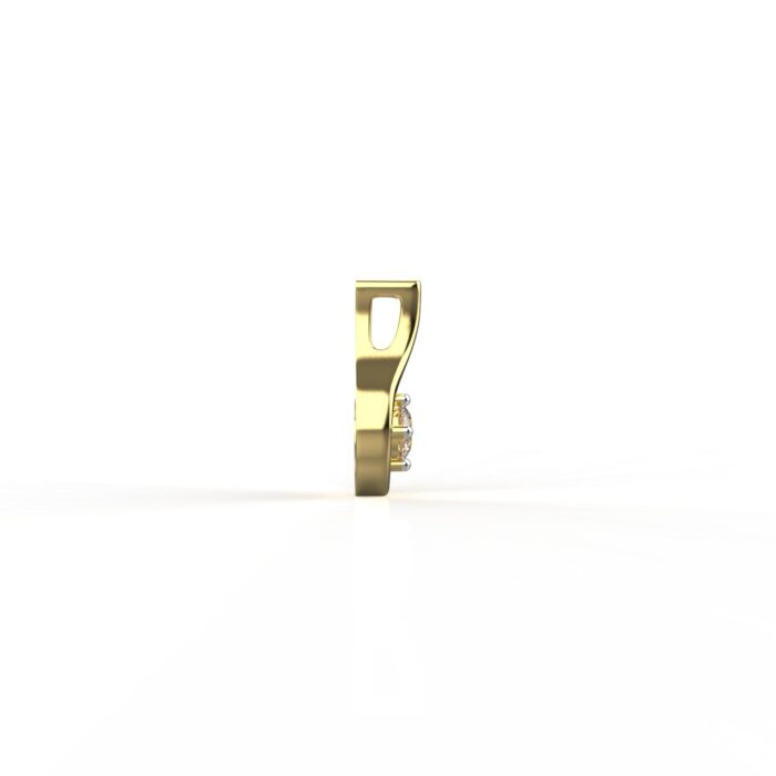 18k Gold 25 Cents Moissanite Pendant - Image 7