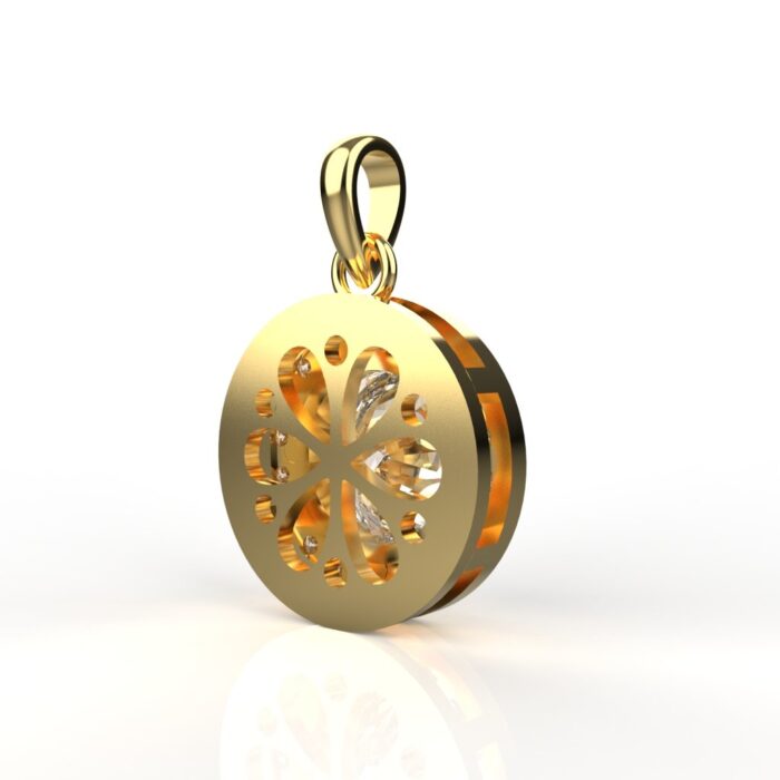 Avarta Jewellery 18k Gold 2 Carat Moissanite Solitaire Halo Pendant For Girls & Women - Image 4