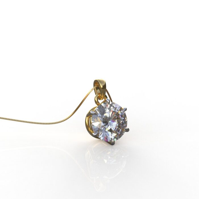 Avarta Jewellery Sterling Silver Solitaire Pendant For Girls & Women